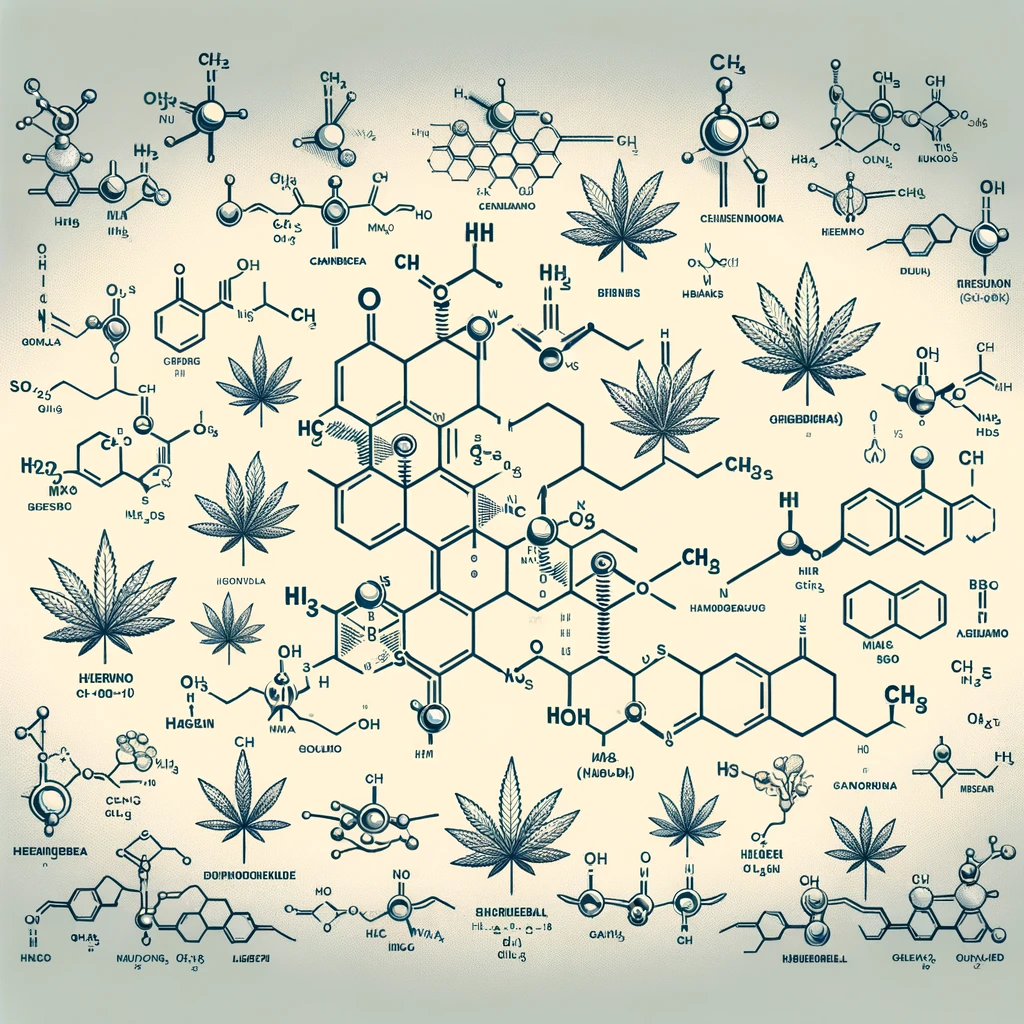 Different terpenes found in cannabis